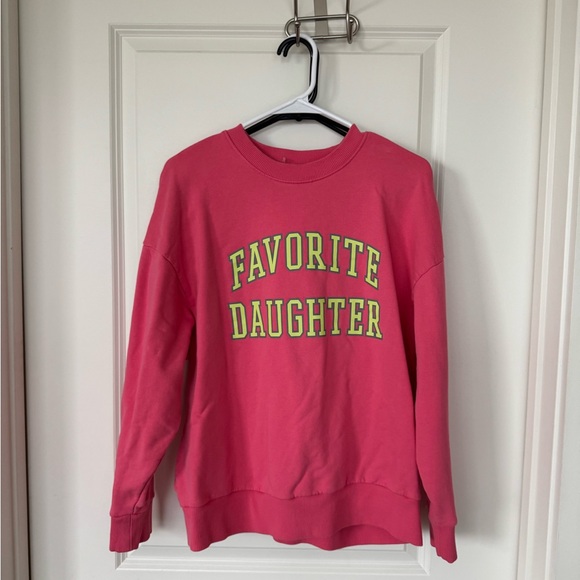 Favorite Daughter Tops - Pink 'Favorite Daughter' Sweatshirt
